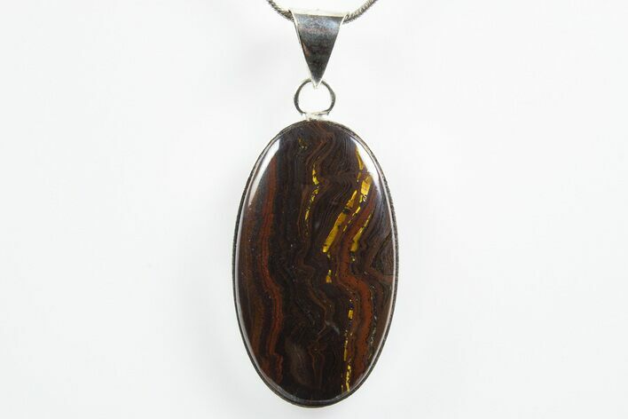 Beautiful Tiger Iron Pendant - Billion Years Old #346226